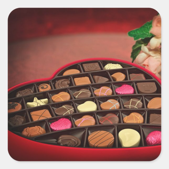 Pegatina Cuadrada Chocolate  (Anverso)