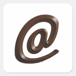 Pegatina Cuadrada Chocolate en pegatinas de personajes