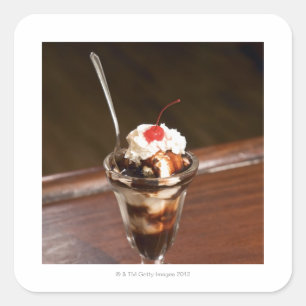 Pegatina Cuadrada Chocolate sundae
