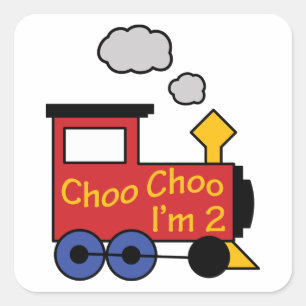 Pegatina Cuadrada Choo Choo Soy Dos