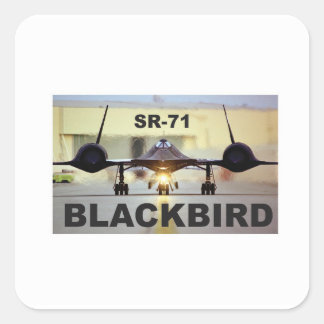 Pegatina Cuadrada chorro caliente de negro