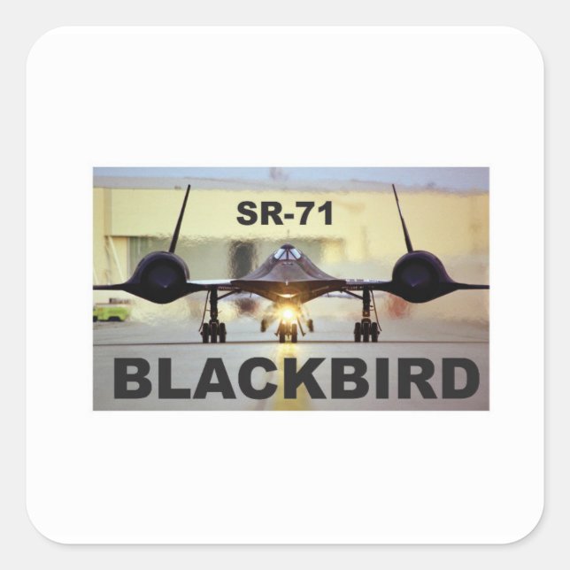 Pegatina Cuadrada chorro caliente de negro (Anverso)