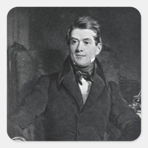 Pegatina Cuadrada Christian Friedrich, Barón Stockmar