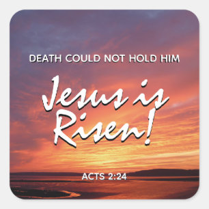 Pegatina Cuadrada Christian JESUS ES LA Pascua RISEN