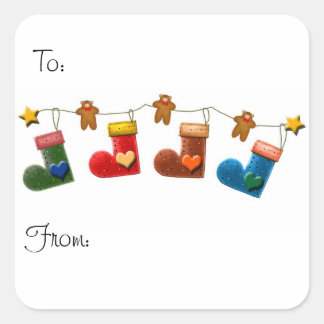 Pegatina Cuadrada ChristmasCarroll