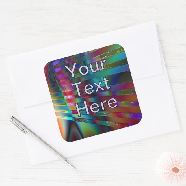 Pegatina Cuadrada Chroma Rays (Sobre)