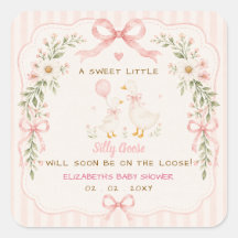 Chupete Floral Silly Goose Girl Baby Shower