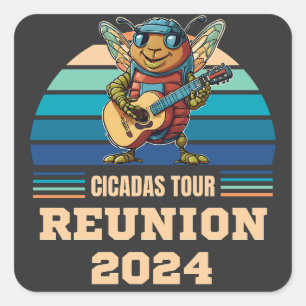 Pegatina Cuadrada Cicadas Reunion Tour 2024