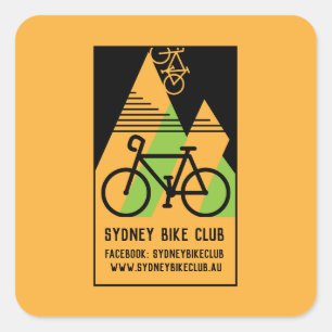 Pegatina Cuadrada Ciclismo Australia