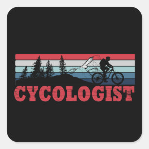 Pegatina Cuadrada Ciclista MTB ciclista ciclista ciclista ciclista d
