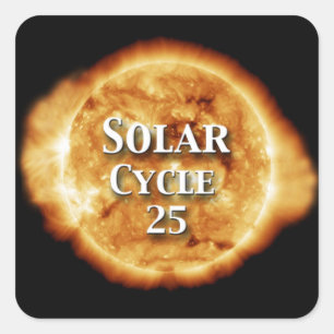 Pegatina Cuadrada Ciclo solar 25 Sol activo