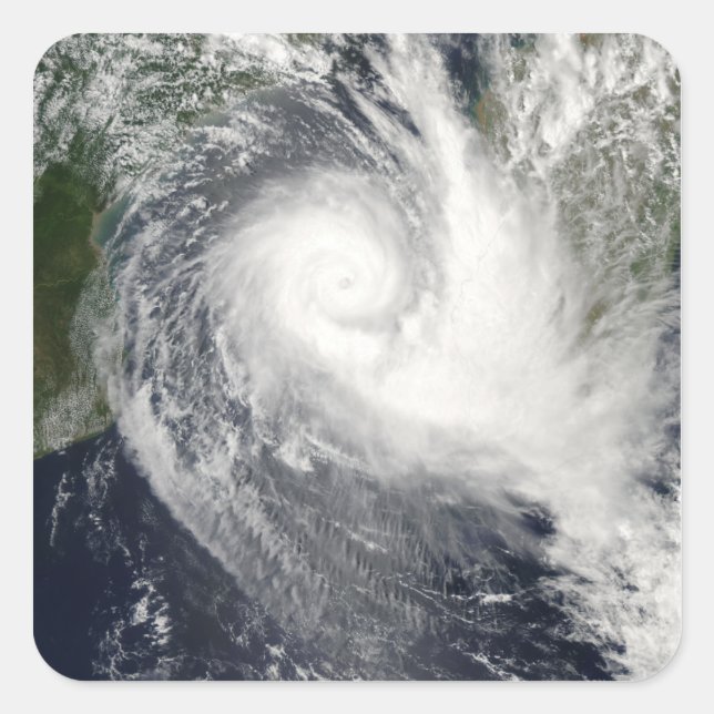 Pegatina Cuadrada Ciclón tropical Boloetse (Anverso)