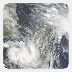 Pegatina Cuadrada Ciclones tropicales Eric y Fanele