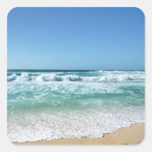 Pegatina Cuadrada Cielo azul y mar 18