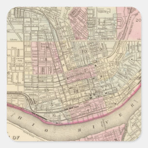 Pegatina Cuadrada Cincinnati 2