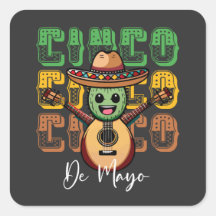 Cinco De Mayo Funny Cactus Mexicanos Tocando Guita
