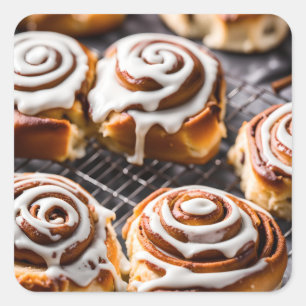 Pegatina Cuadrada Cinnamon Roll