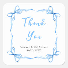 Cinta Coqueta Azul Bridal Shower Gracias