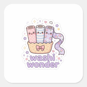 Pegatina Cuadrada Cinta de Washi Wonder Kawaii Rollos Sticker