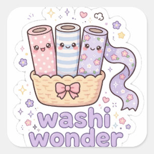 Pegatina Cuadrada Cinta de Washi Wonder Kawaii Rollos Sticker