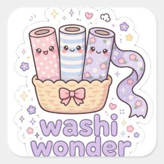 Pegatina Cuadrada Cinta de Washi Wonder Kawaii Rollos Sticker