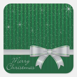 Pegatina Cuadrada Cinta elegante y estrellas