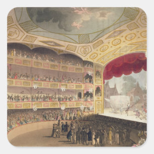 Pegatina Cuadrada Circo real