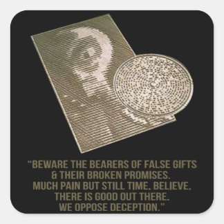 Pegatina Cuadrada Círculo artístico de cultivo