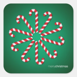 Pegatina Cuadrada Círculo de caramelo