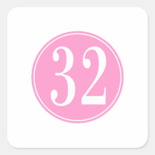 Pegatina Cuadrada Círculo rosado #32