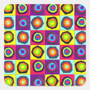 Pegatina Cuadrada círculos