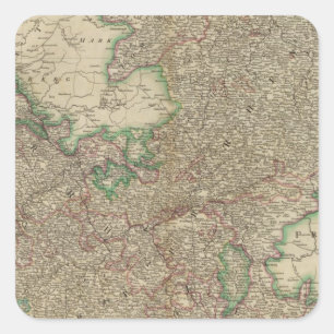 Pegatina Cuadrada Círculos superiores, más bajos del Rin