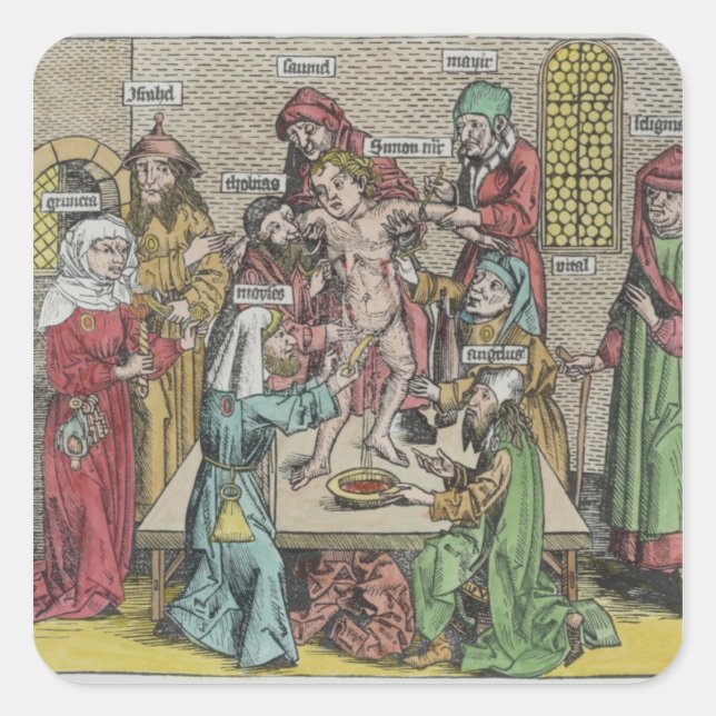 Pegatina Cuadrada Circuncisión (Anverso)