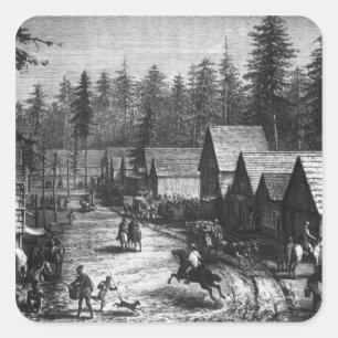 Pegatina Cuadrada Cisco, condado de la estación del placer