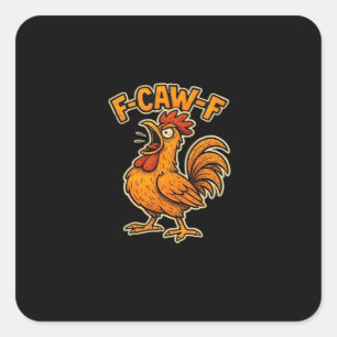 Pegatina Cuadrada Cita clásica F Awk F