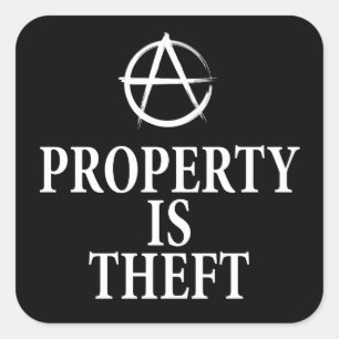 Pegatina Cuadrada Cita de anarquía