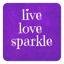 Cita de esparkle de amor en vivo morado