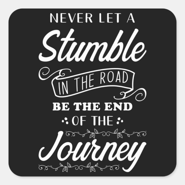 Pegatina Cuadrada Cita de inspiración (Anverso)