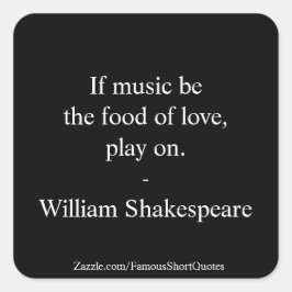 Pegatina Cuadrada Cita de William Shakespeare - Amor