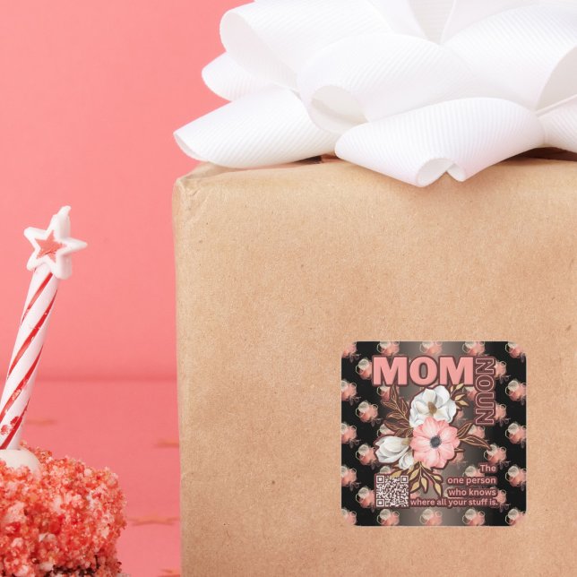 Pegatina Cuadrada Cita divertida de mamá en todo el mundo (Subido por el creador)