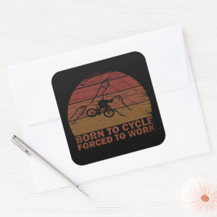 Pegatina Cuadrada Cita motivacional de ciclismo de montaña - Ciclism