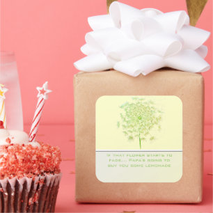 Pegatina Cuadrada Cita si esa flor empieza a desvanecerse. Te compra