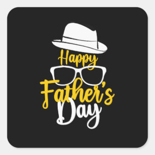 Pegatina Cuadrada Citas de abuelo Feliz Día del Padre
