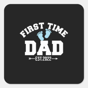 Pegatina Cuadrada Citas de abuelo Primer Padre 2022