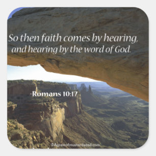 Pegatina Cuadrada Citas de la Biblia