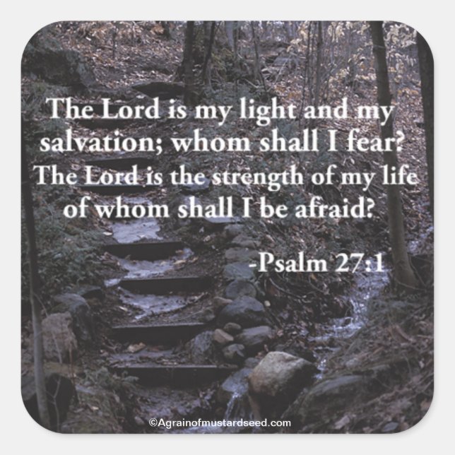 Pegatina Cuadrada Citas de la Biblia (Anverso)