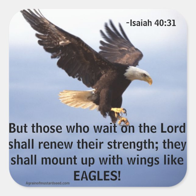 Pegatina Cuadrada Citas de la Biblia (Anverso)