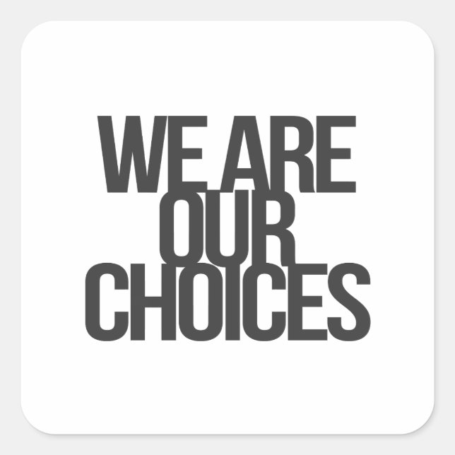 Pegatina Cuadrada citas inspiradoras y motivacionales (Anverso)