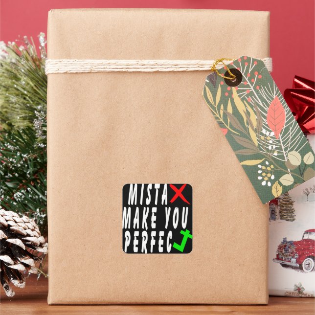 Pegatina Cuadrada Citas motivacionales sobre la vida (Vacaciones)