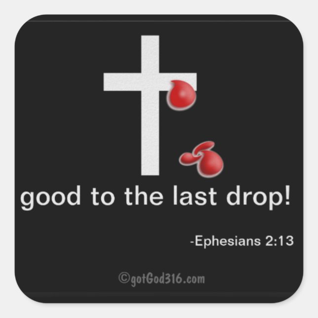 Pegatina Cuadrada Citas religiosas (Anverso)